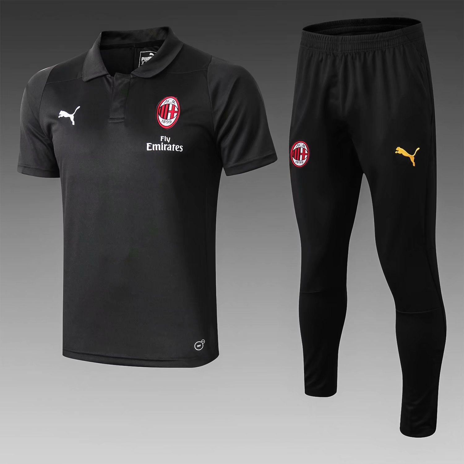 Camiseta polo AC Milan Negro 2019-2020